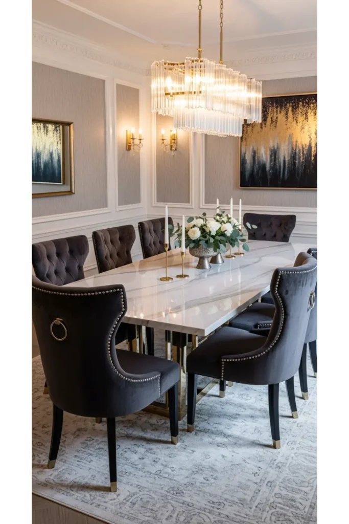 Marble Dining Table Statement