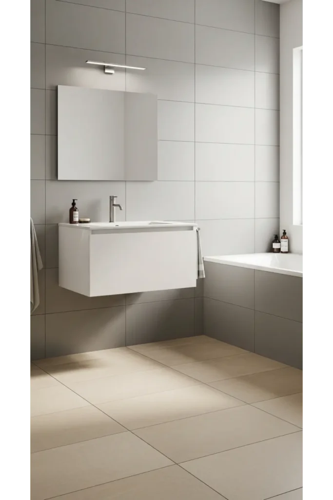 Matte Neutral Tiles for a Soft Finish