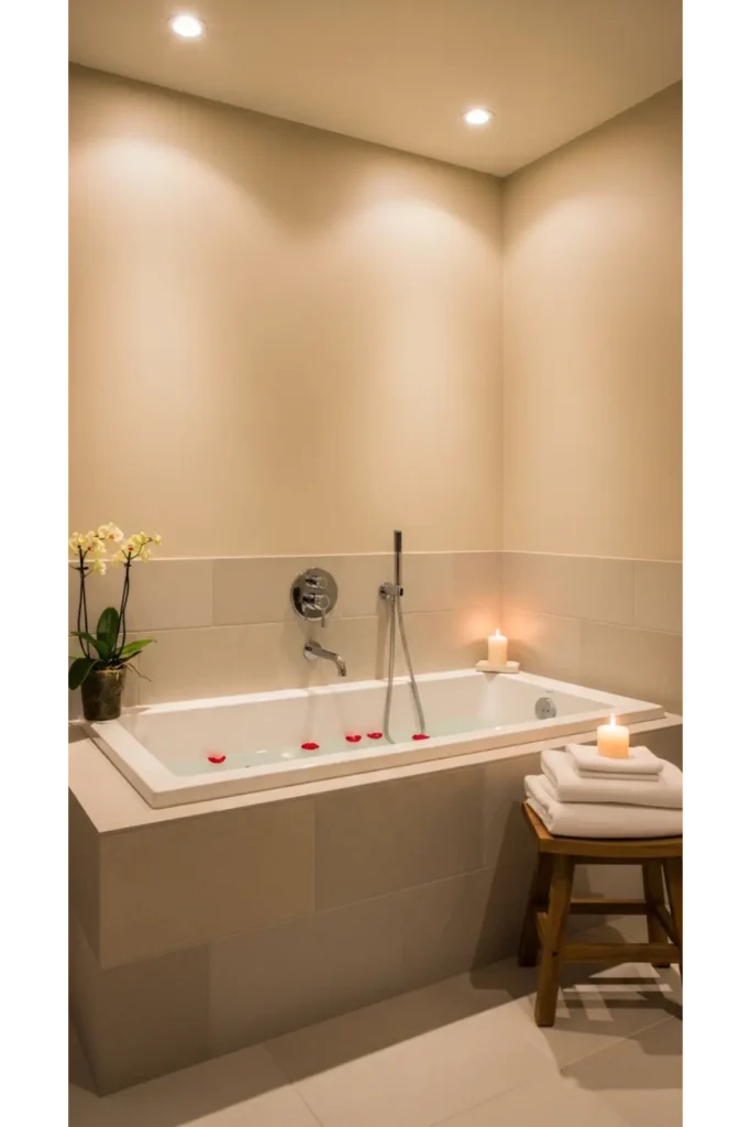 Minimal Built In Bathtub Design