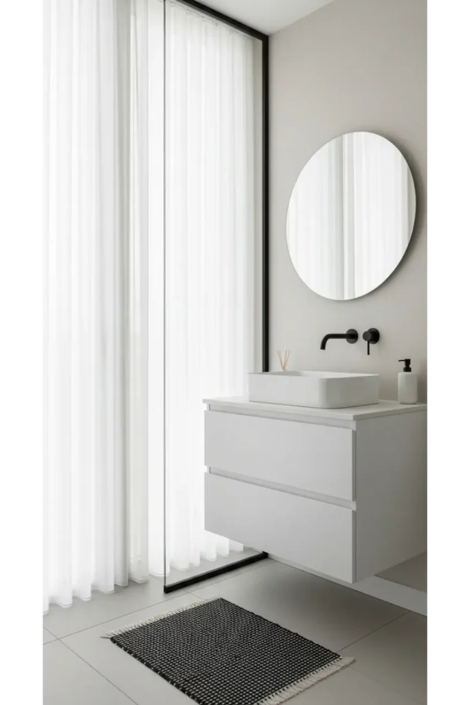 25 Small Full Bathroom Ideas Maximize Style & Space 17 Minimal Hardware and Hidden Handles
