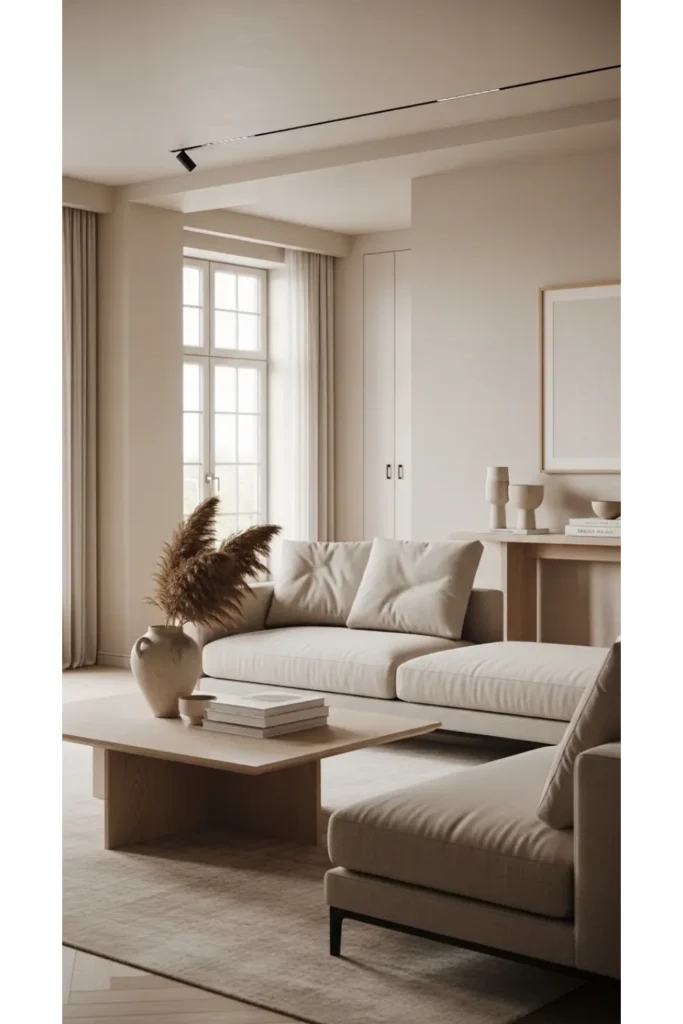 23+ Modern Living Room Decor Ideas for Sleek Homes 2 Minimal Luxe Neutrals