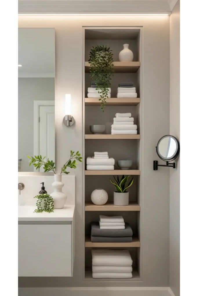 Minimal Open Shelving With Styled Decor