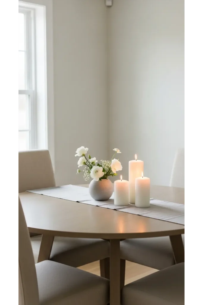 24+ Small Dining Room Ideas That Maximize Space 17 Minimal Table Centerpieces