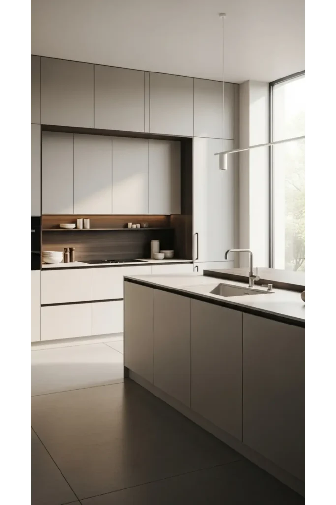 22 Modern Kitchen Design Ideas For Sleek Homes 2 Minimalist Layout With Seamless Surfaces