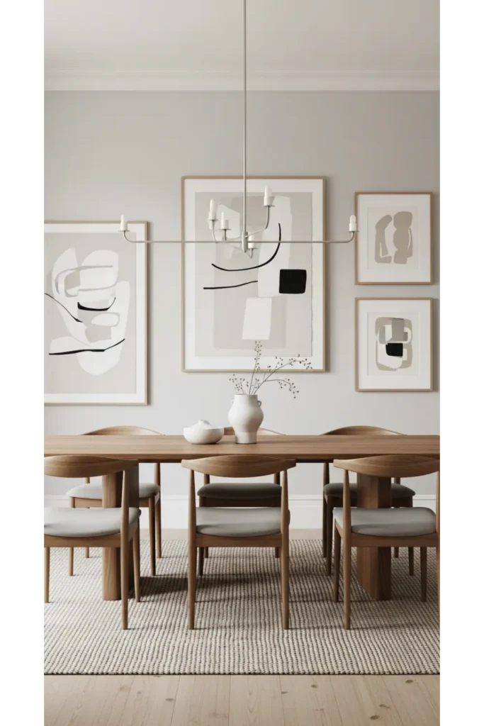 23 Dining Room Inspirations For Elegant Living 7 Minimalist Wall Art