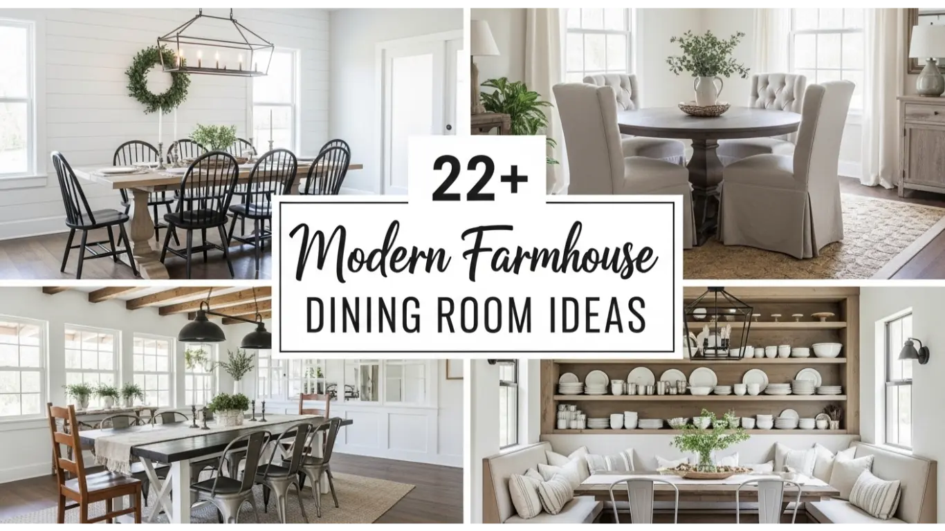 22+ Modern Farmhouse Dining Room Ideas 1 Modern Farmhouse Dining Room Ideas