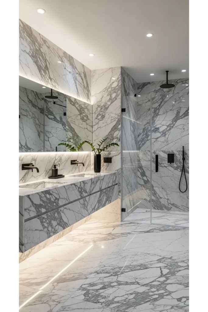 Modern Marble Statement Bathroom