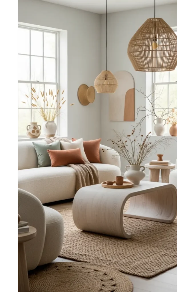 Aesthetic Living Room Designs You'll Love 22+ Ideas 11 Modern Organic Living Room