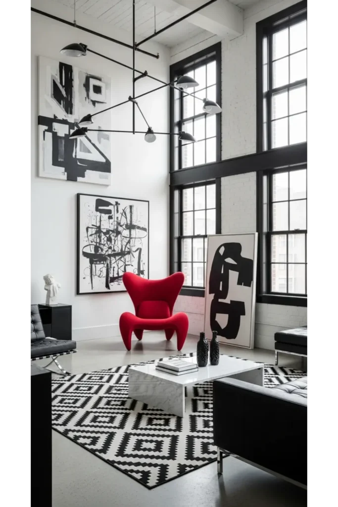 Monochrome Base with Striking Statement Pieces