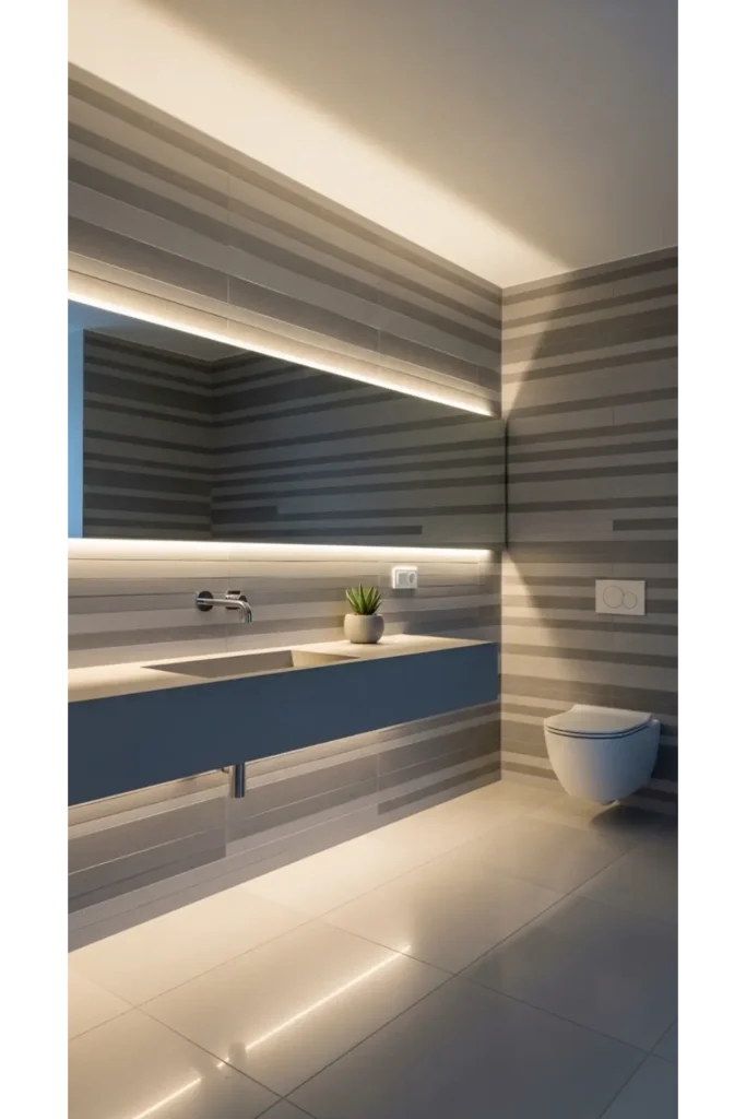 20+ Modern Bathroom Design Inspirations for Sleek Homes 19 Monochrome Gray Layers