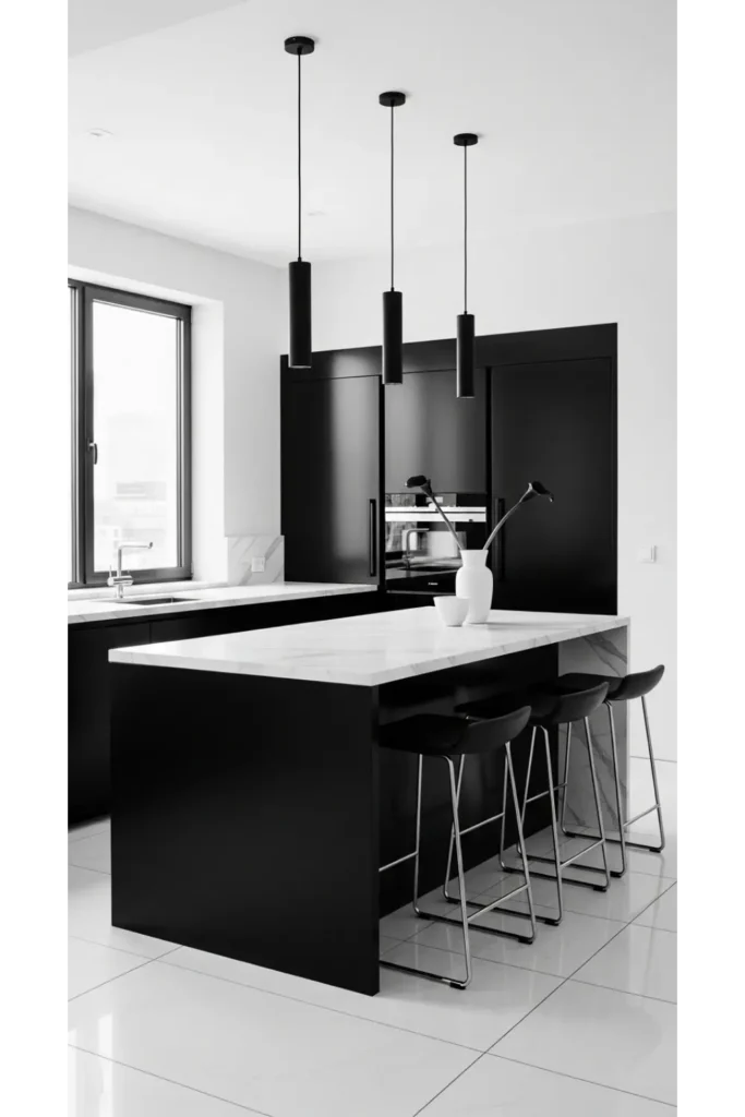22 Modern Kitchen Design Ideas For Sleek Homes 17 Monochrome Kitchen Schemes
