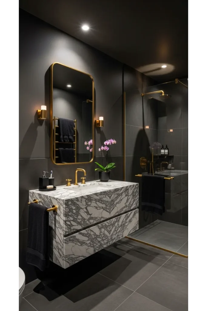 Moody Luxe Bathroom