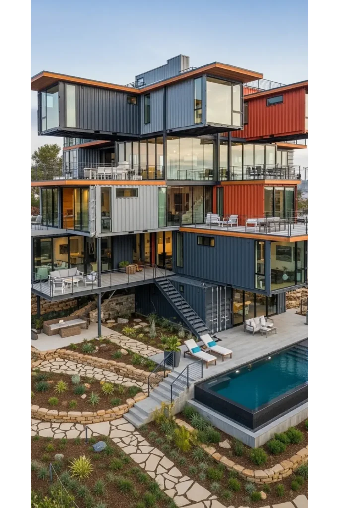 24 Shipping Container Homes for Smart Living 17 Multi Container Mansion