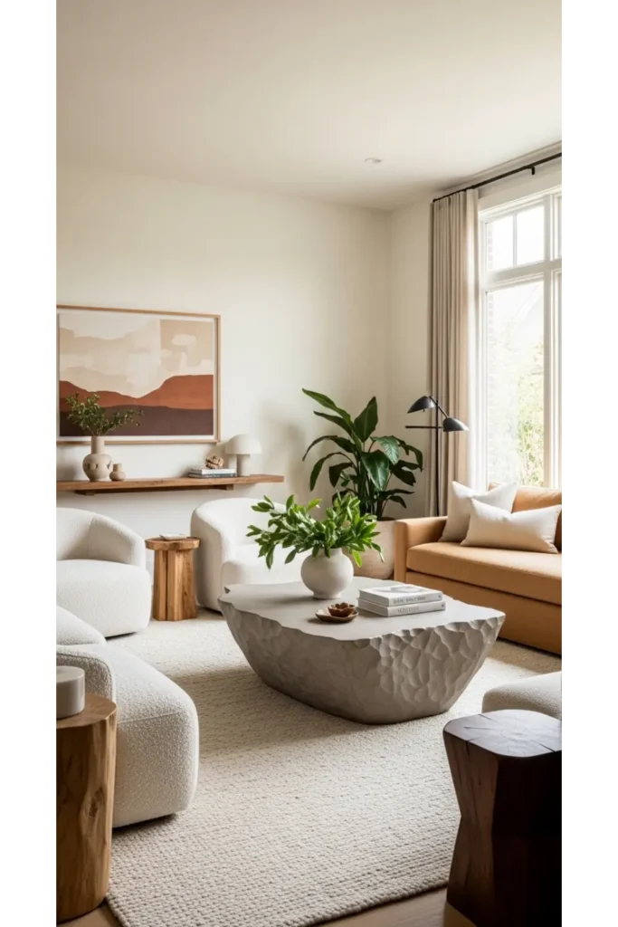 23+ Modern Living Room Decor Ideas for Sleek Homes 7 Natural Materials Balance