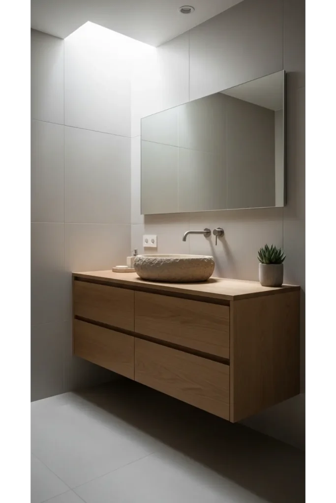 Natural Stone Sink as a Subtle Focal Point