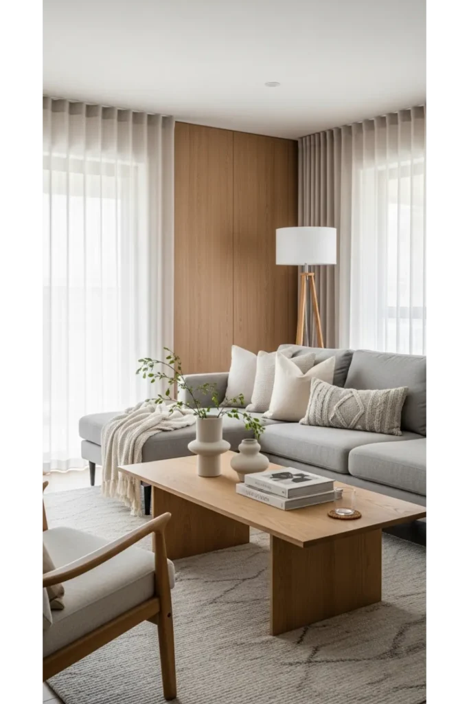 24+ Contemporary Living Room Ideas Modern Comfort 6 Natural Wood Accents For Organic Warmth