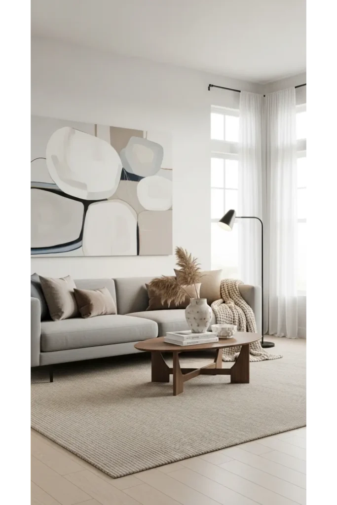 24+ Contemporary Living Room Ideas Modern Comfort 16 Neutral Art With Emotional Impact
