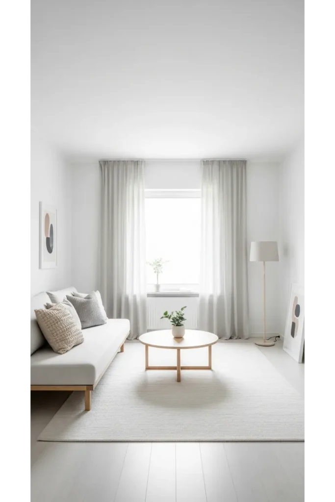 23 Minimalist Living Room Ideas for Calm Homes 23 Neutral Ceiling Treatment