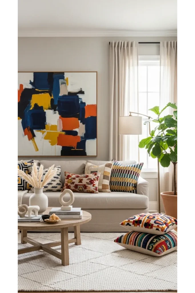 Neutral Palette With Bold Accents