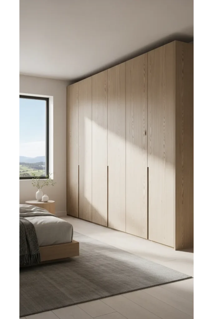 Neutral Wood Contemporary Wardrobe