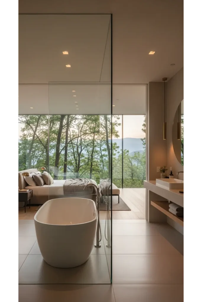 Open Concept Master Bath Suite