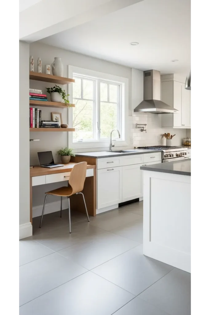 23 Open Kitchen Ideas Blend Style Functionality 21 Open Kitchen With Home Office Nook