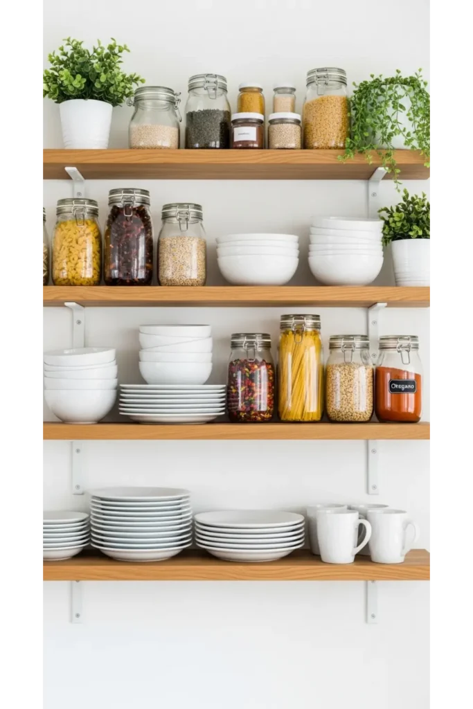 Open Shelf Kitchen Styling