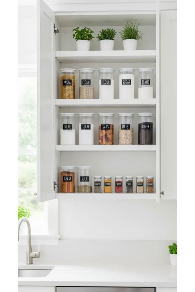 Organize Cabinets for Visual Calm
