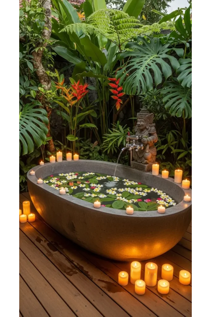 Balinese Inspired Outdoor Living 24 Designs 7 Outdoor Spa Corner
