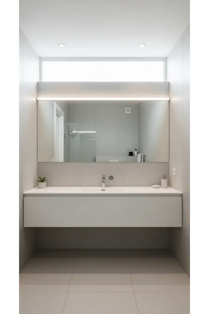 Oversized Mirror for Visual Expansion