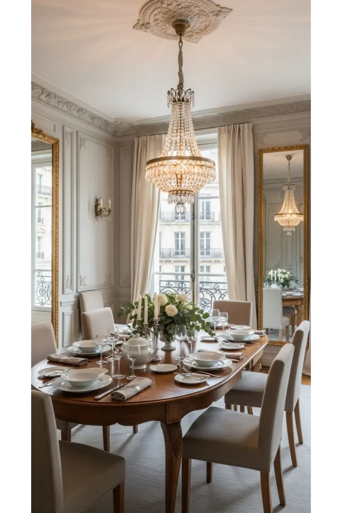 23 Elegant Dining Room Designs, Sophisticated Interiors 5 Parisian-Inspired Sophistication