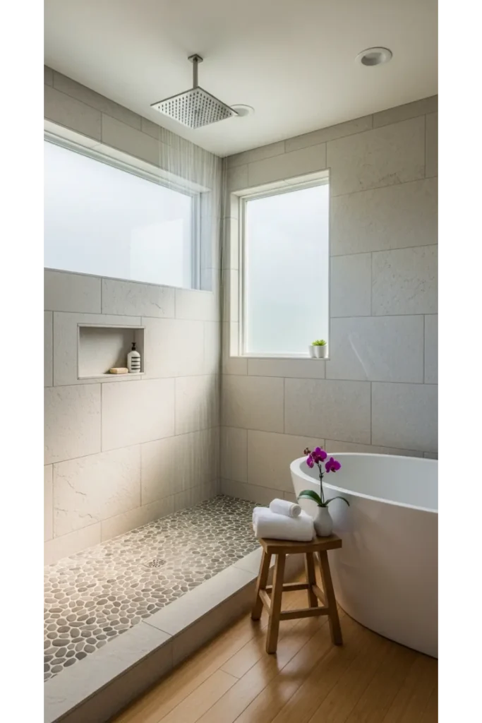 Pebble Stone Shower Floor