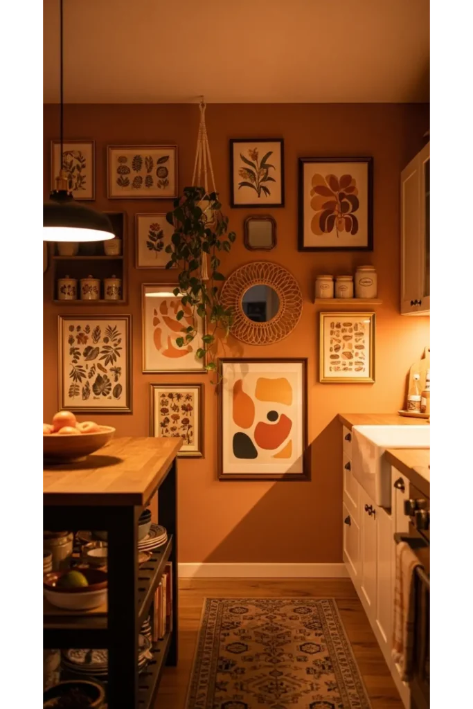23 Cozy Kitchen Ideas For Warm, Inviting Homes 17 Personal Artwork and Framed Prints