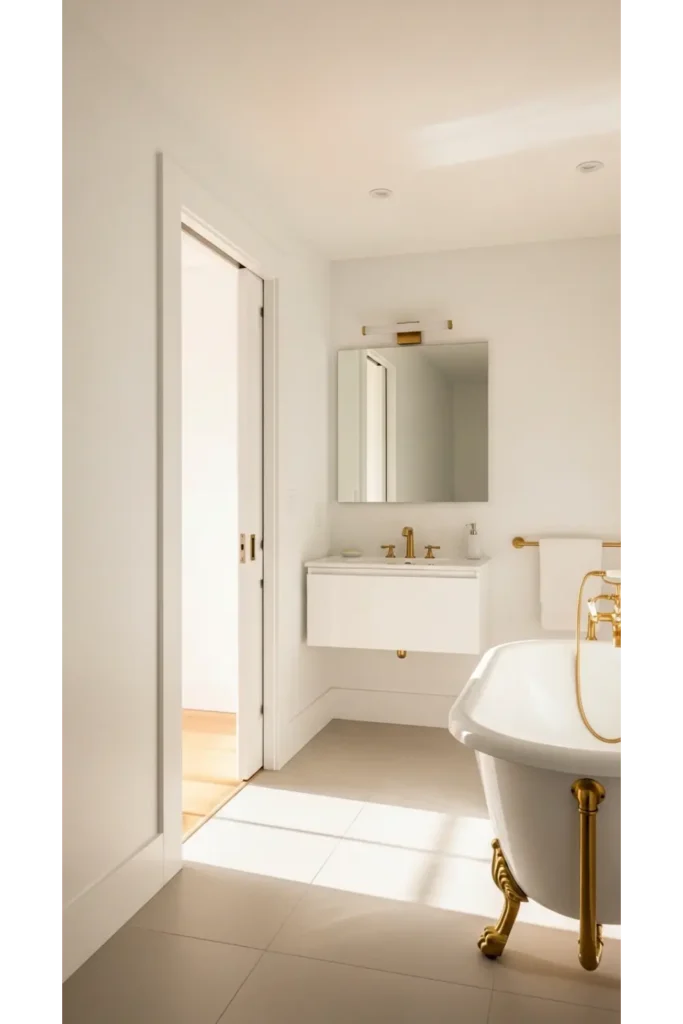 25 Small Full Bathroom Ideas Maximize Style & Space 12 Pocket Door for Uninterrupted Floor Flow
