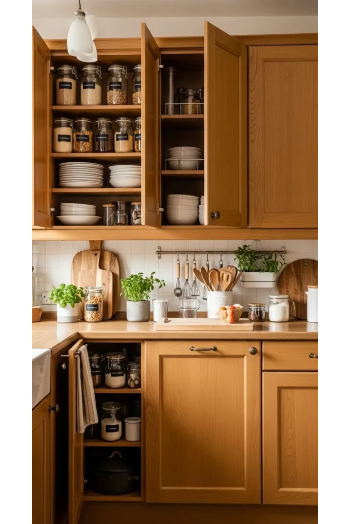 23 Cozy Kitchen Ideas For Warm, Inviting Homes 23 Quiet Storage That Reduces Visual Stress