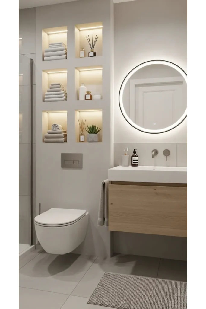 Recessed Wall Niches for Clean Storage