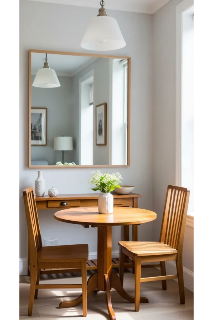 24+ Small Dining Room Ideas That Maximize Space 9 Reflective Surfaces That Add Depth Without Clutter