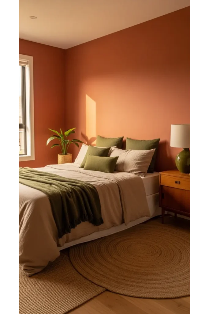 17+ Warm Bedroom Aesthetic Ideas for a Cozy Atmosphere 3 Rich Earth Tone Color Story