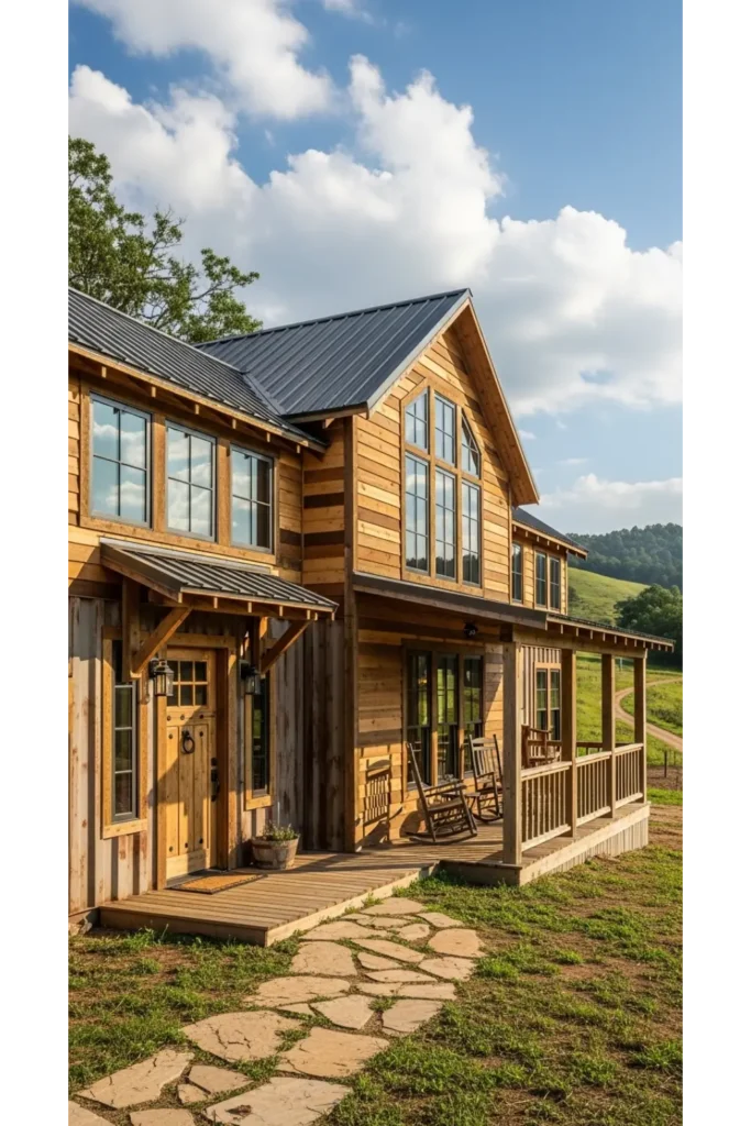 24 Shipping Container Homes for Smart Living 13 Rustic Farmhouse Blend