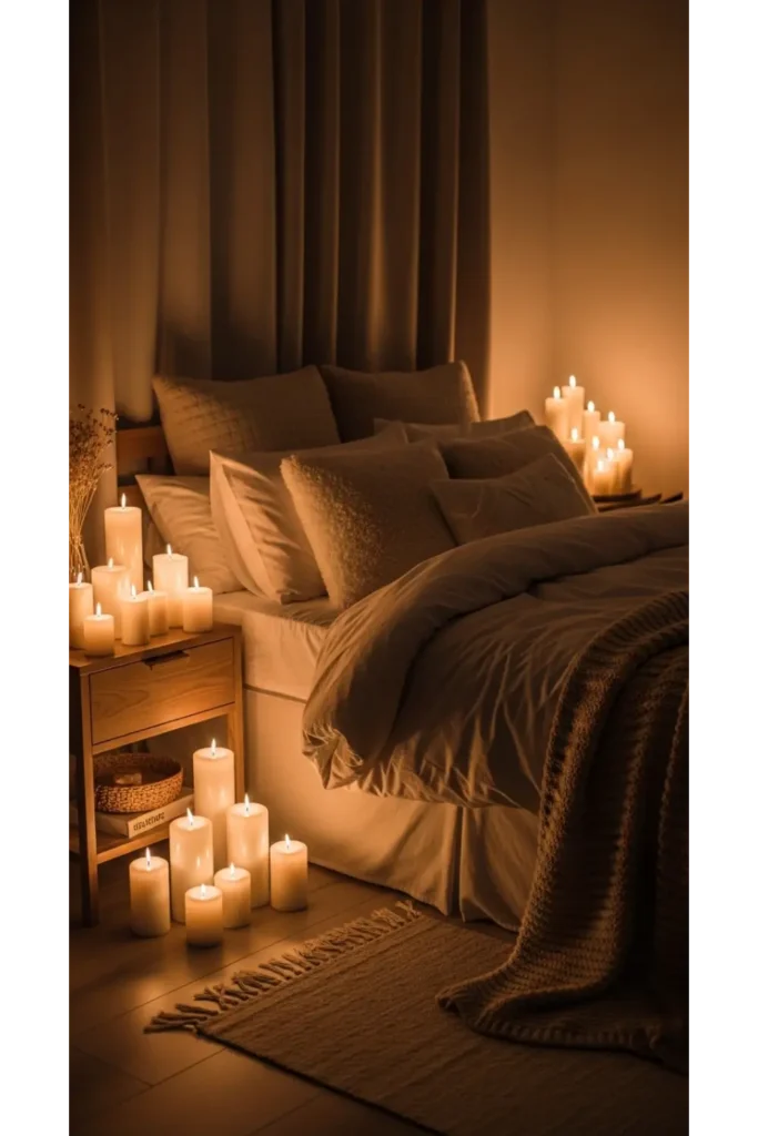 17+ Warm Bedroom Aesthetic Ideas for a Cozy Atmosphere 16 Scent and Sensory Layers