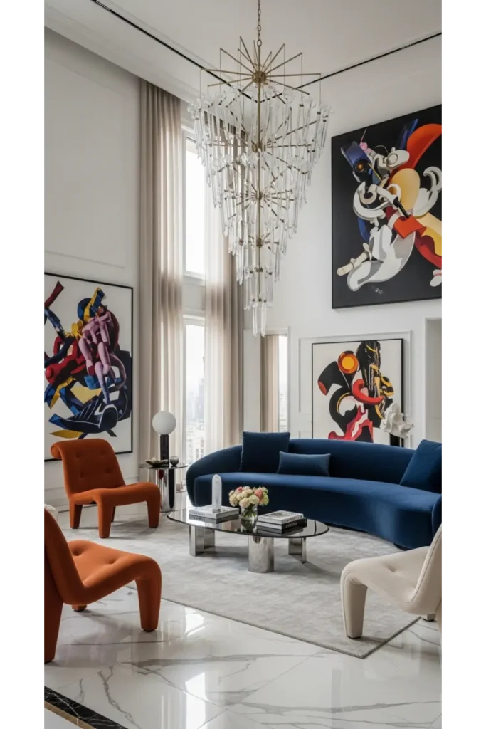 24+ Luxury Living Room Inspirations High End Homes 14 Sculptural Furniture Focus