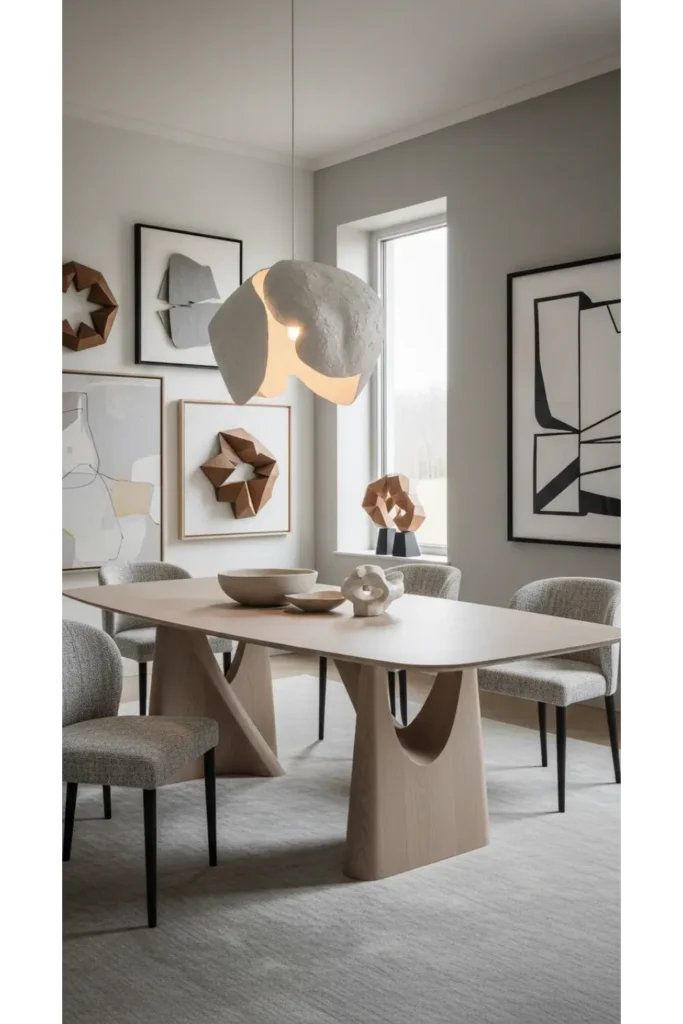 23 Elegant Dining Room Designs, Sophisticated Interiors 8 Sculptural Statement Dining