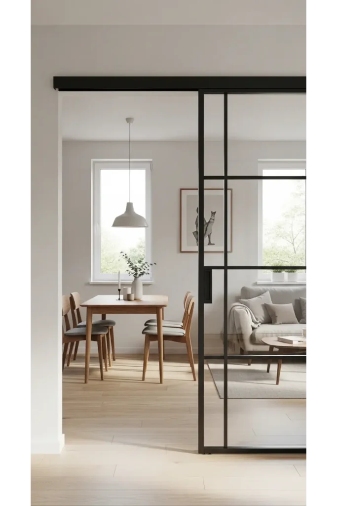 24+ Small Dining Room Ideas That Maximize Space 18 Sliding Doors for Dining Areas