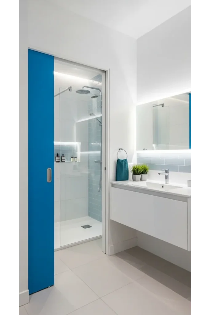 22 Tiny Bathroom Ideas Save Space With Style 8 Sliding Pocket Door