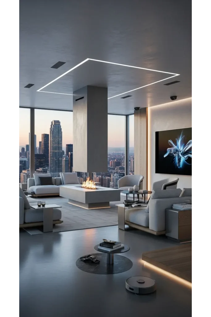 24+ Luxury Living Room Inspirations High End Homes 12 Smart Tech Integrated Living Room