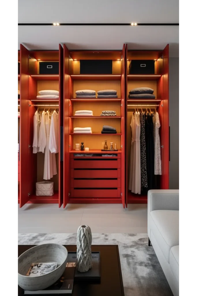 Smart Wardrobe With Sensor Lighting