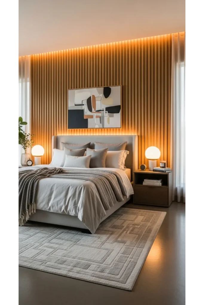 Statement Panel Headboard Wall