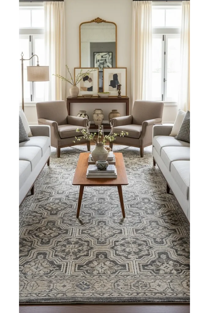 Statement Rugs As Anchors