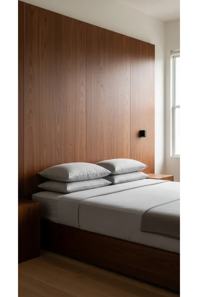 Japandi Bedroom 23 Calm Cozy Retreat Ideas 16 Statement Wood Headboard