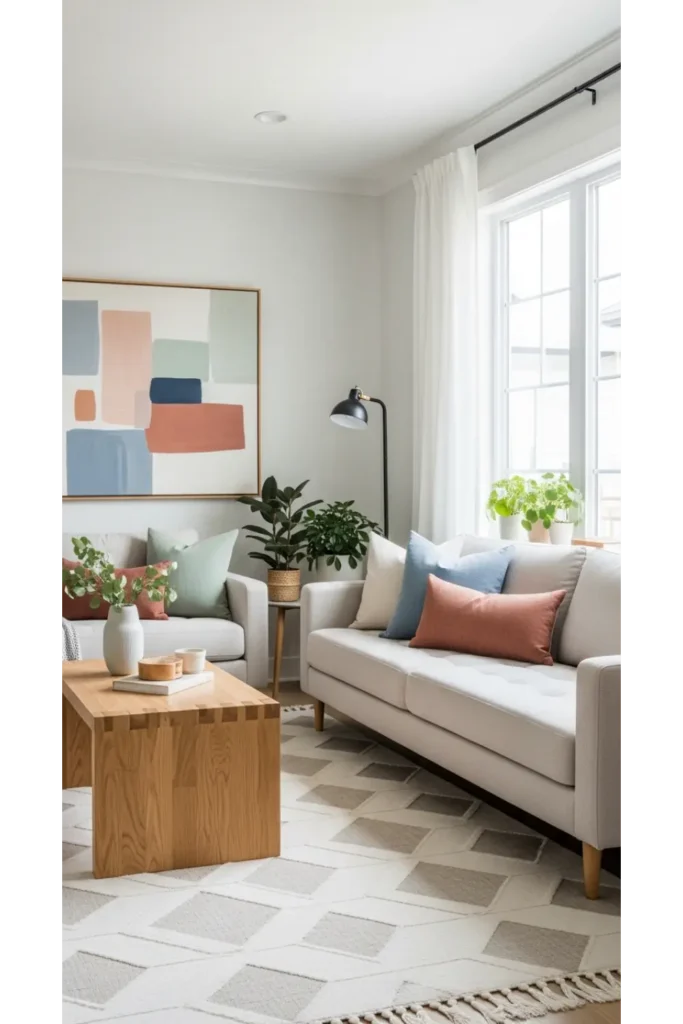 23+ Modern Living Room Decor Ideas for Sleek Homes 11 Subtle Color Accents